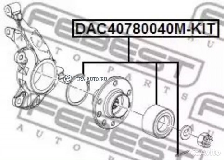 Febest DAC40780040M-KIT Подшипник ступицы передней