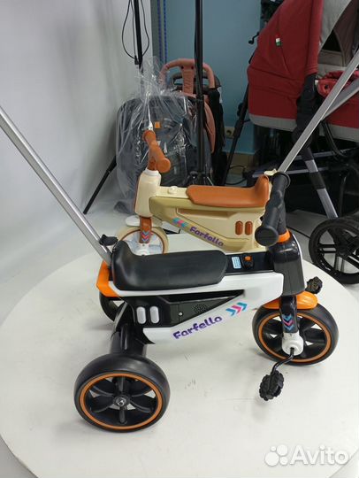 Велосипед трёхколёсный с ручкой Farfello 209