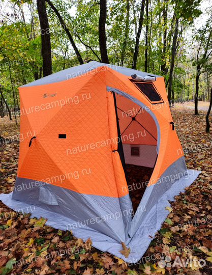 3-4 слойная зимняя палатка мобильная баня куб