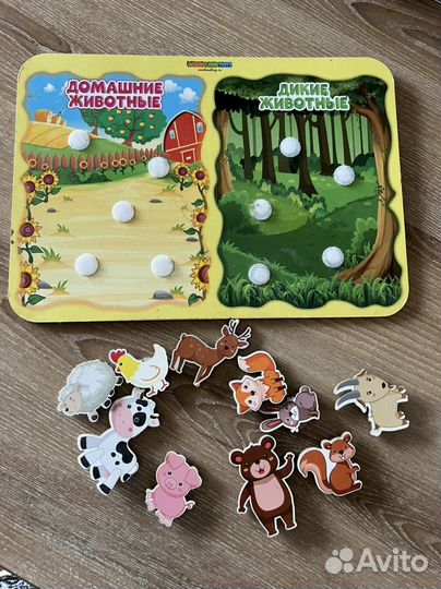 Сортер Животные на липучках woodlandtoys