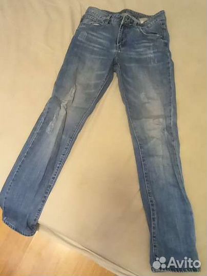 Джинсы прямые с высокой талией FF