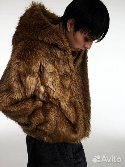 Бомбер night laboratory faux FUR jacket