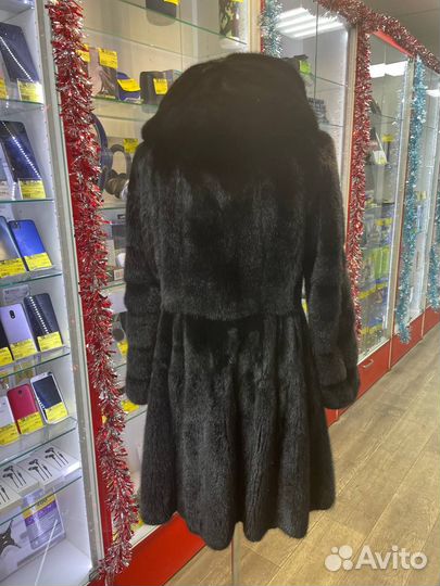 Шуба норковая Glabor скапюшоном (10)