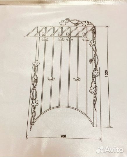 Вешалка кованая №6