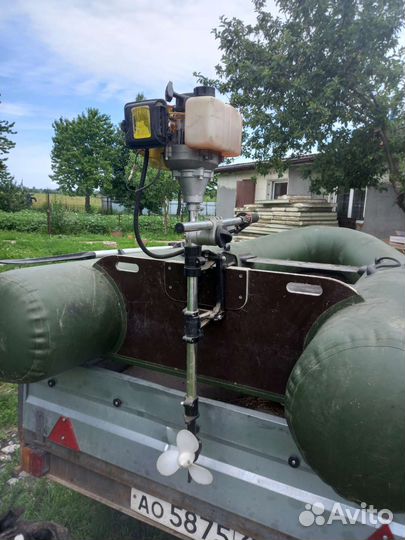 Надувная Лотка пвх с мотором 1.5