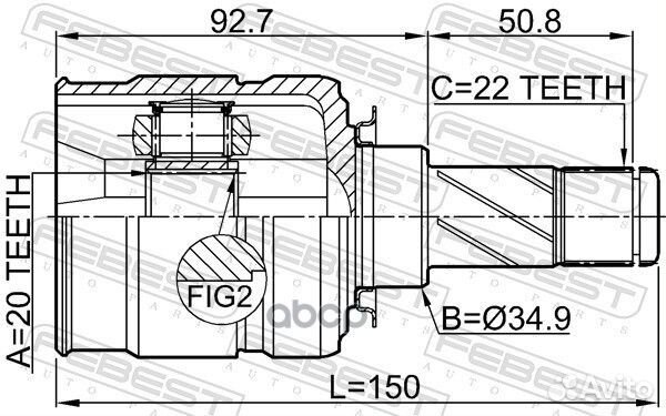 ШРУС внутренний opel corsa D 06-14 1811-A12