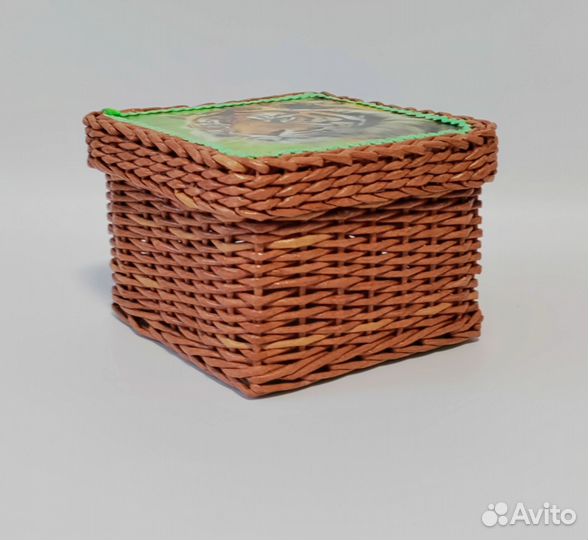 Плетёный короб шкатулка