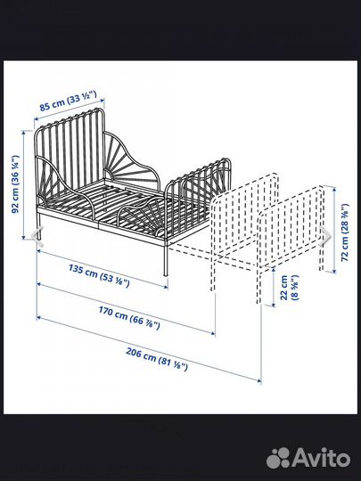 Растущая кровать IKEA