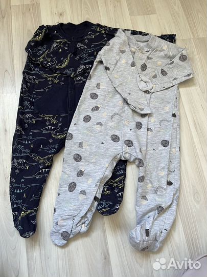 Детская одежда пакетом 74 слипы для новорожденного
