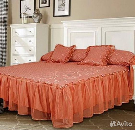 Покрывало на 2 х спальную кровать атласное