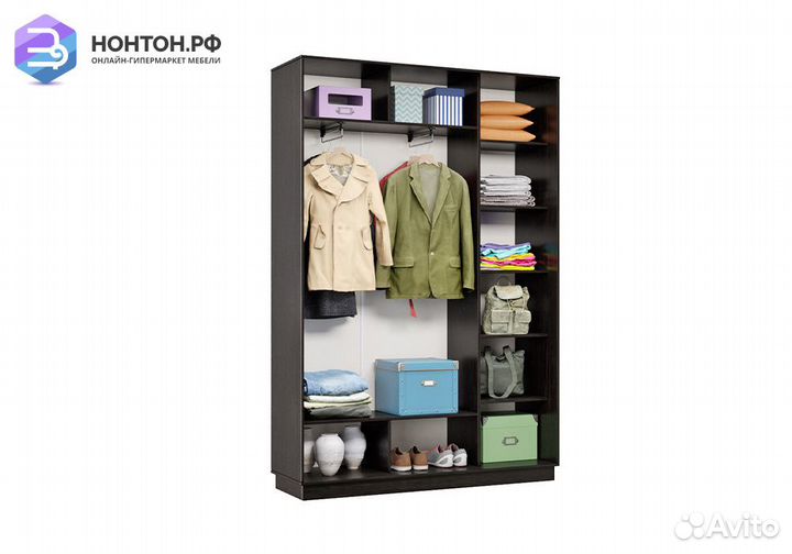 Шкаф-купе двухдверный Аламак венге