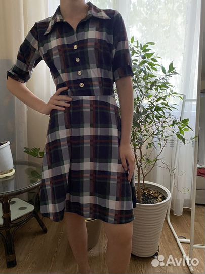 Платье женское в клетку