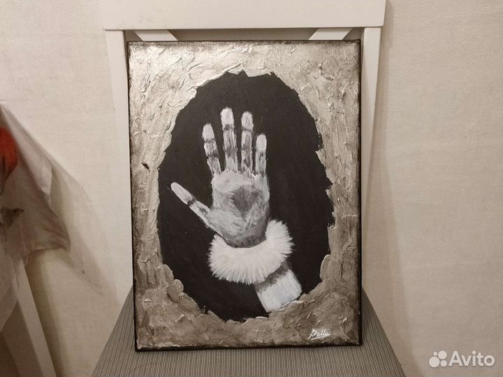 Интерьерная картина чб акрил на холсте 30х40