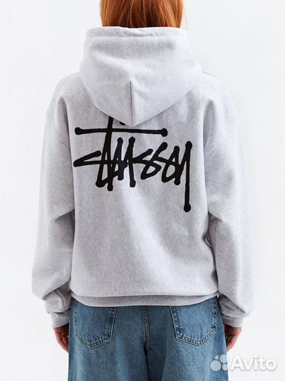 Зип худи Stussy basic logo zip hood Оригинал