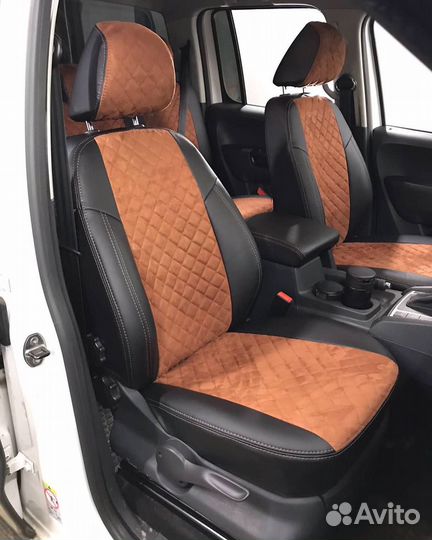 Авточехлы из алькантары на VW Tiguan 2 Автопилот