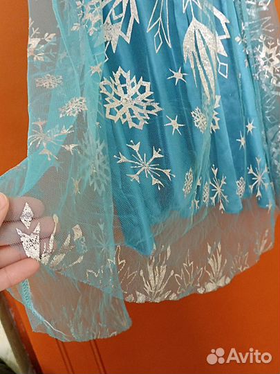 Платье холодное сердце Эльза рост 130 на 7-8 лет