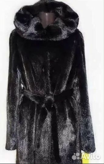 Шуба норковая с капюшоном 44 46