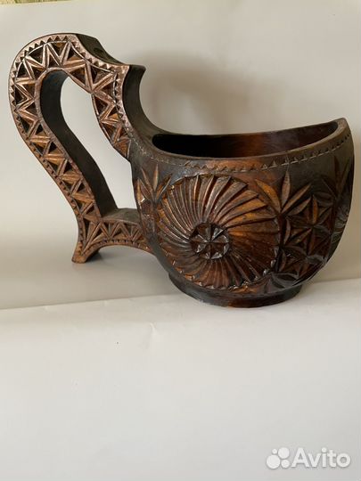 Ковш, резьба по дереву, ручная работа