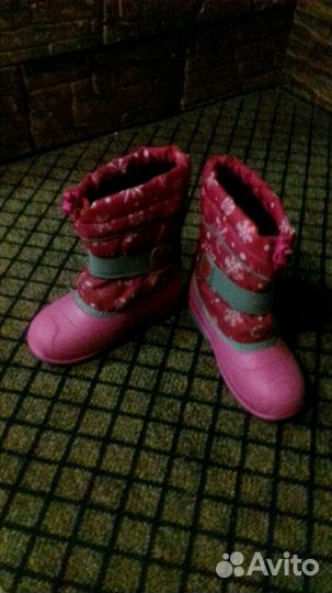 Сапоги для девочки р.30 тёплые до -10 не скользкие