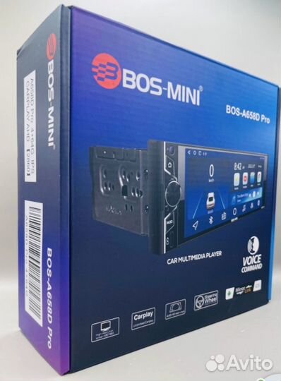 Магнитола 1din (андроид) BOS-mini A658D PRO 4+64GB