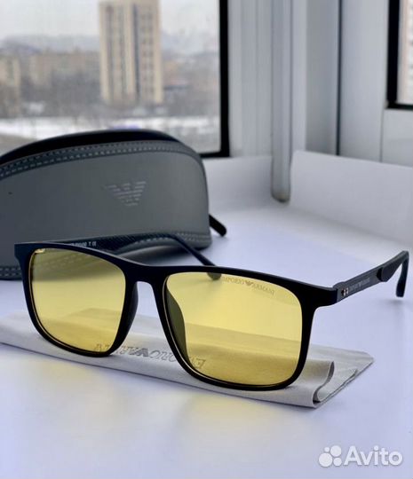 Очки emporio armani желтые поляризационные