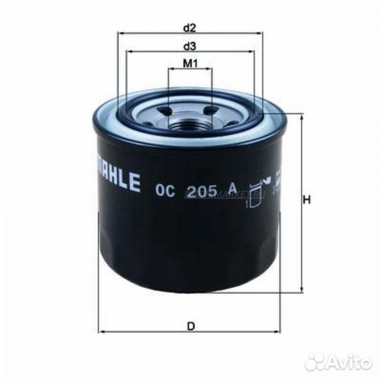 Mahle OC 205 A Фильтр масляный