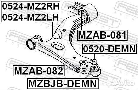 Рычаг подвески перед лев 0524MZ2LH Febest