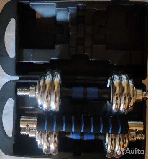 Набор новых разборных гантелей 15 кг в Кейсе