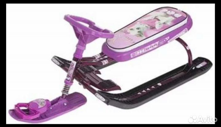 Детский снегокат с ручкой