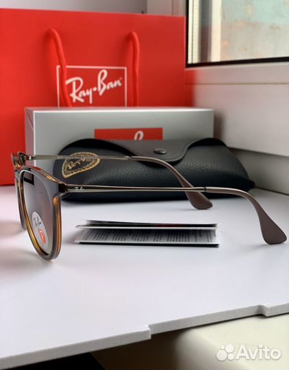 Очки Ray Ban Erika Polaroid (Коричневые)