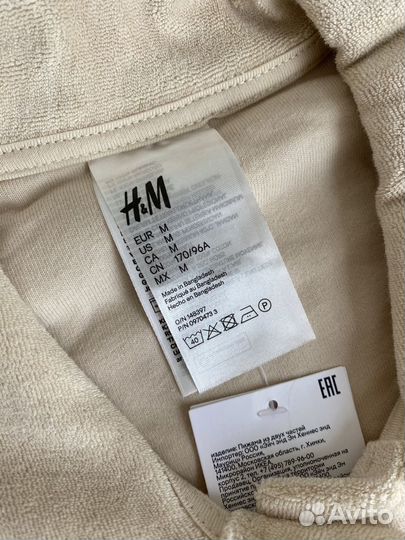 H&M Пижама женская шорты рубашка хлопок hm