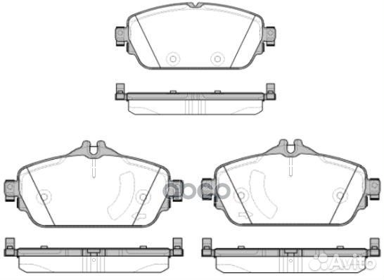 1592 08 колодки дисковые передние MB W205/S205