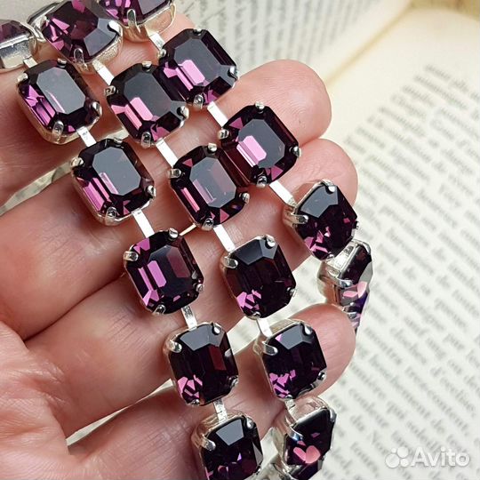 Ожерелье Чокер Сваровски Аметист Swarovski