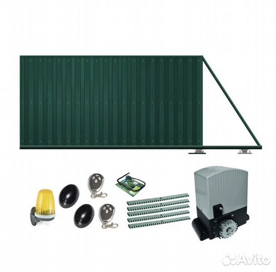 Откатные ворота под ключ с доставкой и установкой