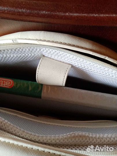 Сумка белая, портфель деловой, кейс для ноутбука