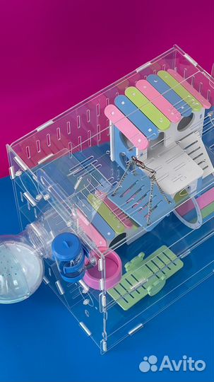 Акриловая клетка для хомяка