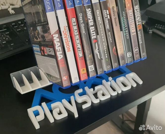 Подставки для дисков PS5,PS4,PS3,PS2,PS на 14 игр