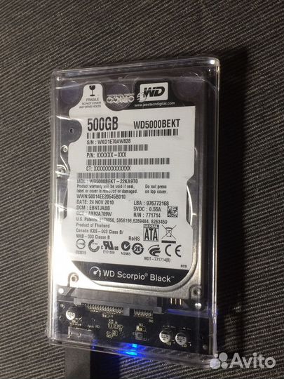 Внешний USB жесткий диск WD Black 500Gb