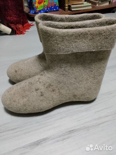 Валенки белые короткие