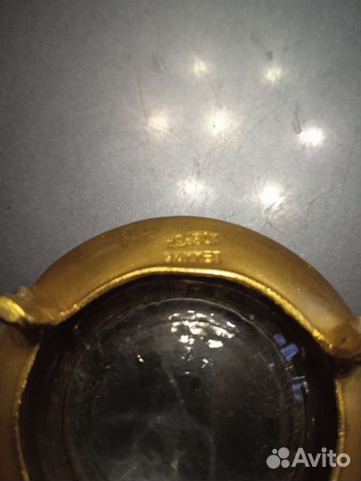 Солонка мельхиор СССР с серебряной ложечкой