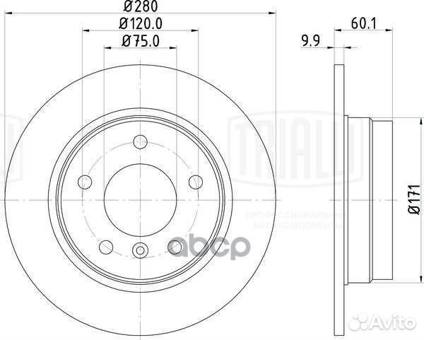 Диск торм. для а/м BMW 3 (E36) (90) /3 (E46) (9