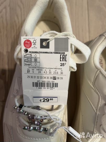 Кеды zara 37 новые для девочки