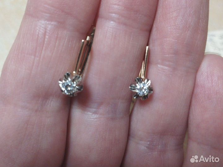 Серьги СССР тюльпаны