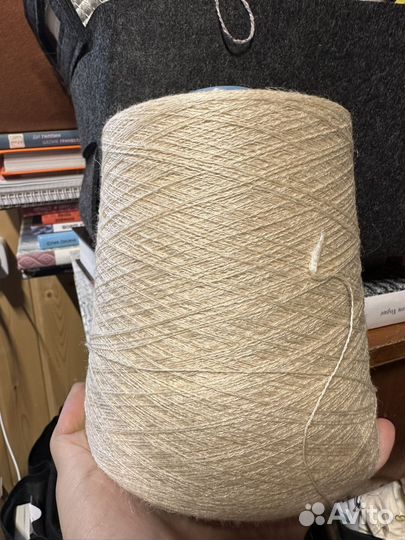 Пряжа нитки для вязания бобина конопля хлопок шелк