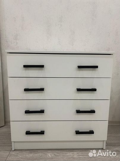 Комод белый 4 ящика 80 см / Доставим за 1-5 дней