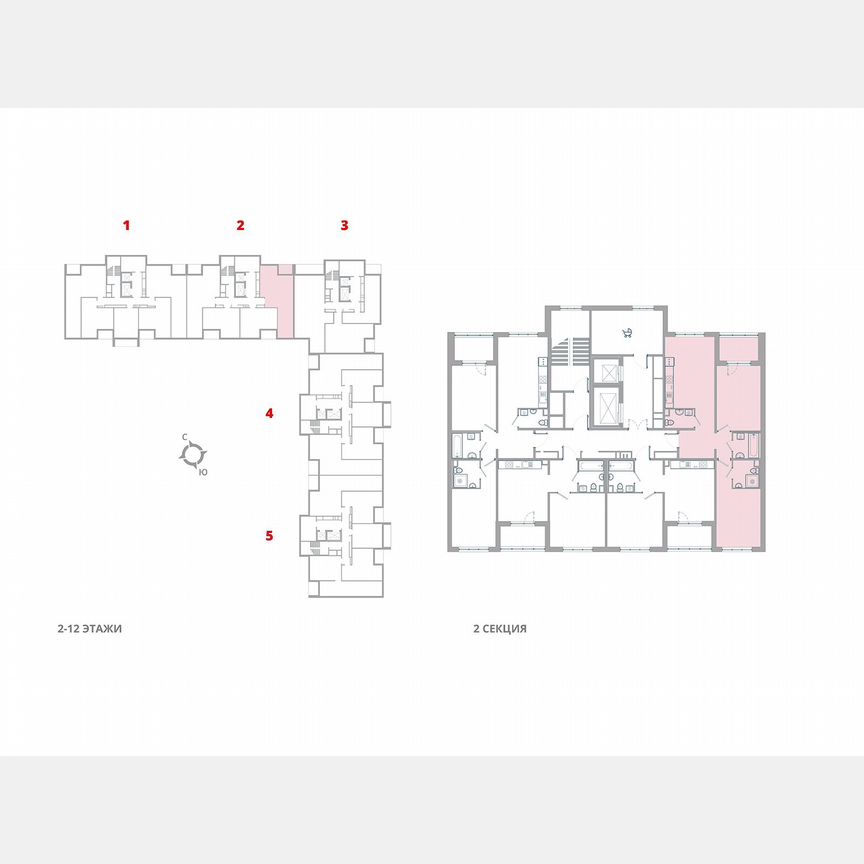 2-к. квартира, 65,2 м², 10/12 эт.
