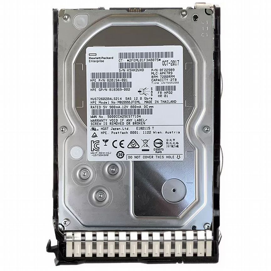 [MB2000JFEML] Жесткий Диск Hp 2tb Sas 3,5" Hdd Mb2000jfeml