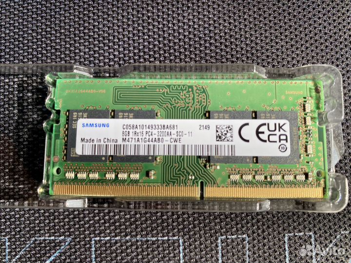 Samsung DDR4 16Gb sodimm 3200мгц. 2*8Gb