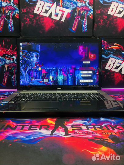 Игровой Acer 17,3 i5 4gb видео 12gb озу SSD+HDD