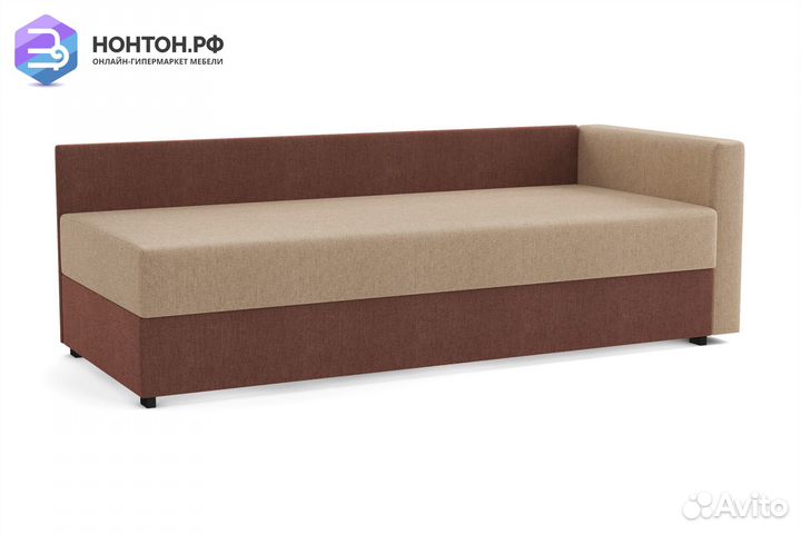 Диван Мальта темно-бежевый / коричневый